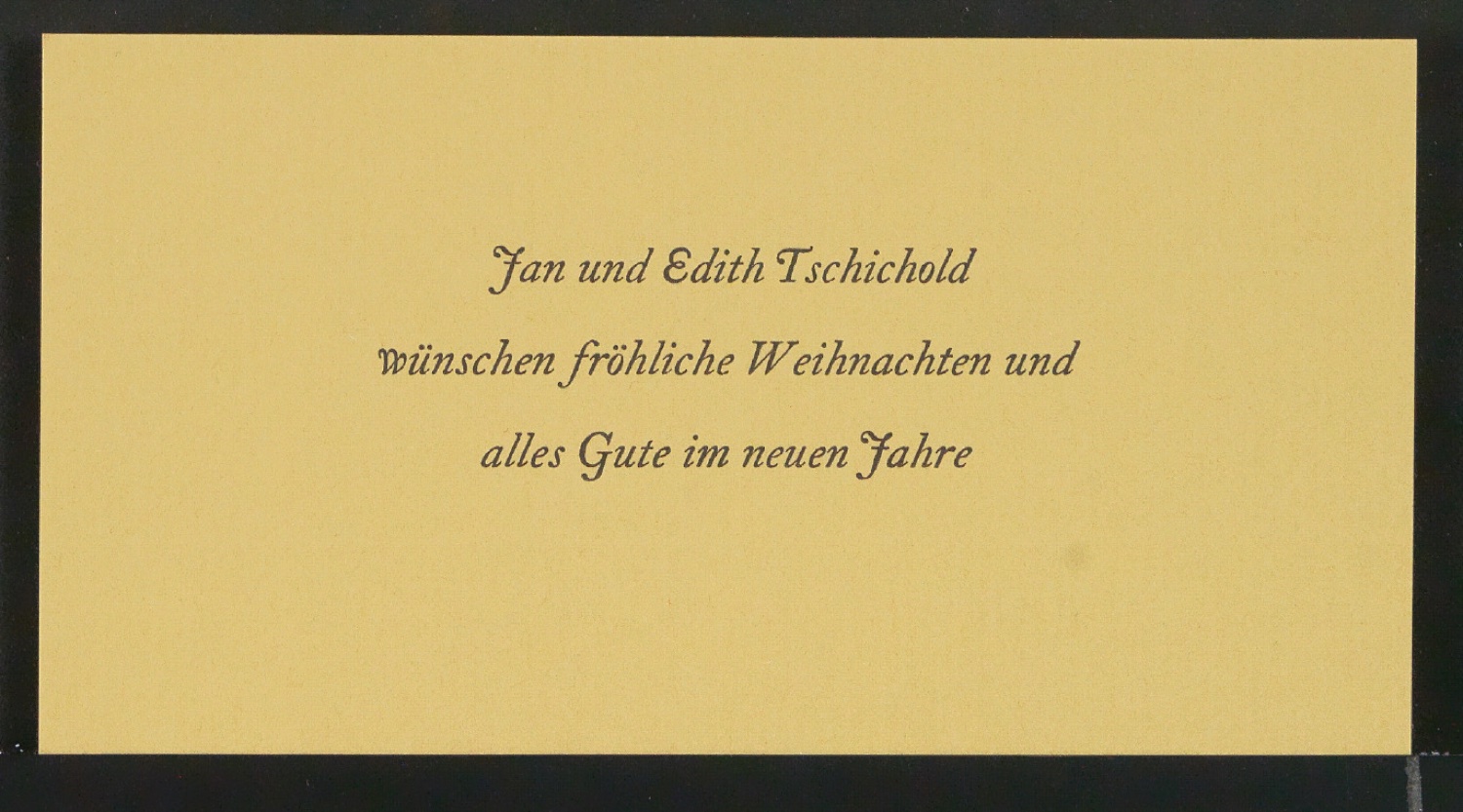 Probedrucke von Neujahrswunsch Jan und Edith Tschichold wünschen fröhliche Weihnachten und alles Gute im neuen Jahre — Blatt 15