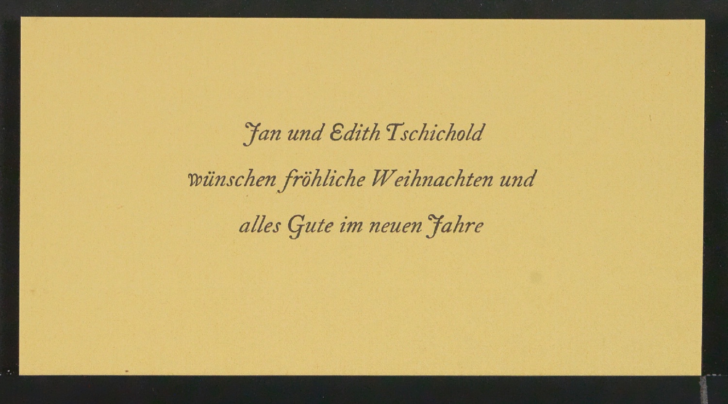 Probedrucke von Neujahrswunsch Jan und Edith Tschichold wünschen fröhliche Weihnachten und alles Gute im neuen Jahre — Blatt 17