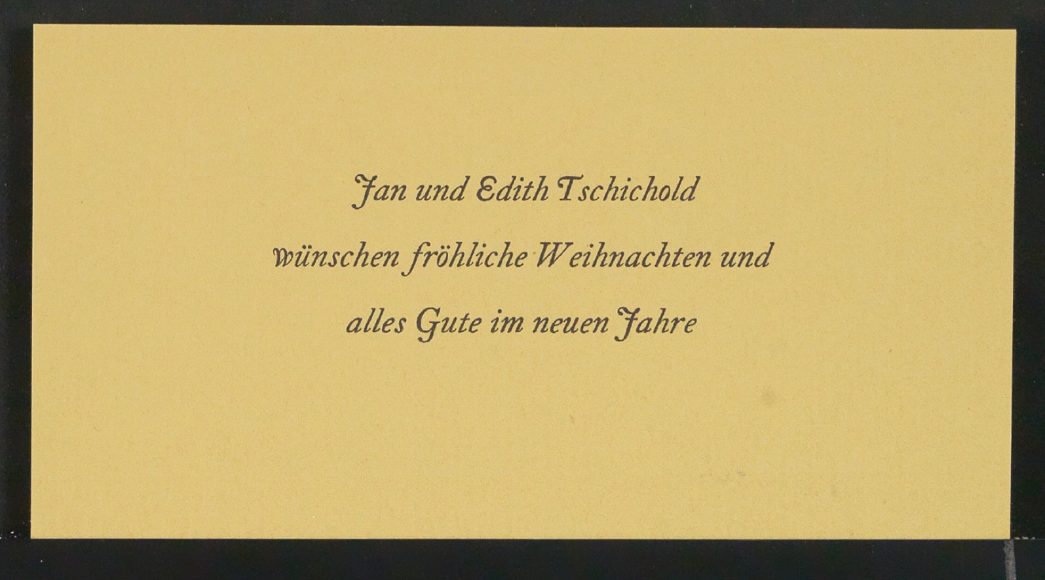 Probedrucke von Neujahrswunsch Jan und Edith Tschichold wünschen fröhliche Weihnachten und alles Gute im neuen Jahre — Blatt 19
