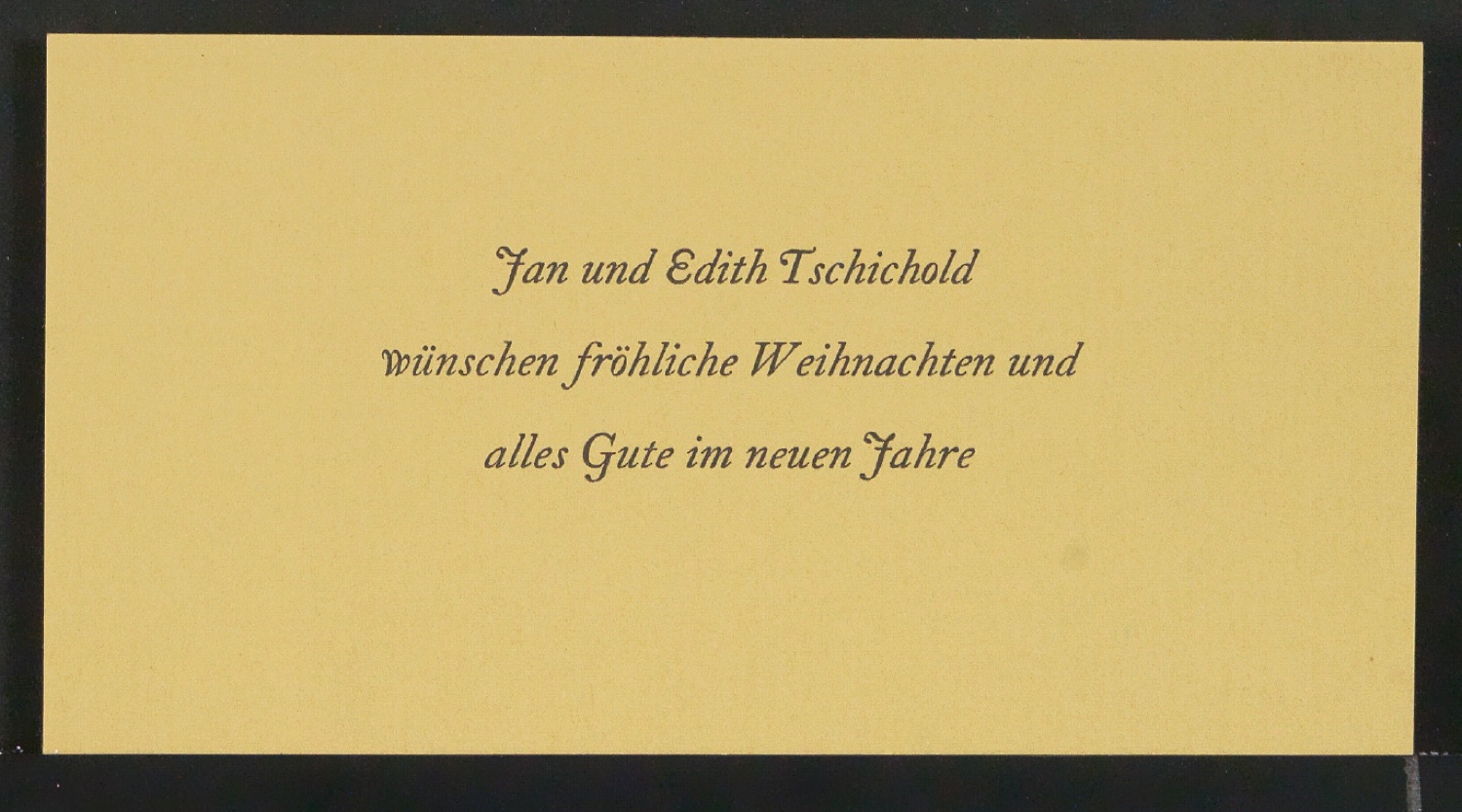 Probedrucke von Neujahrswunsch Jan und Edith Tschichold wünschen fröhliche Weihnachten und alles Gute im neuen Jahre — Blatt 21