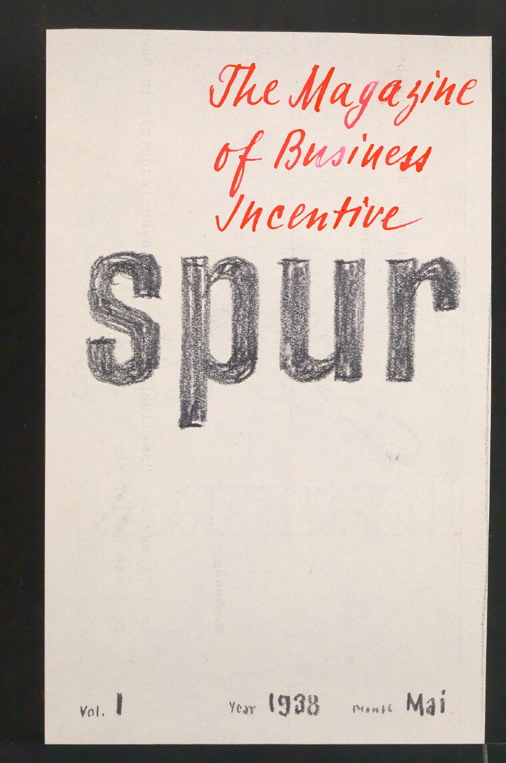 Entwürfe für die Titelseite von Spur — Blatt 5