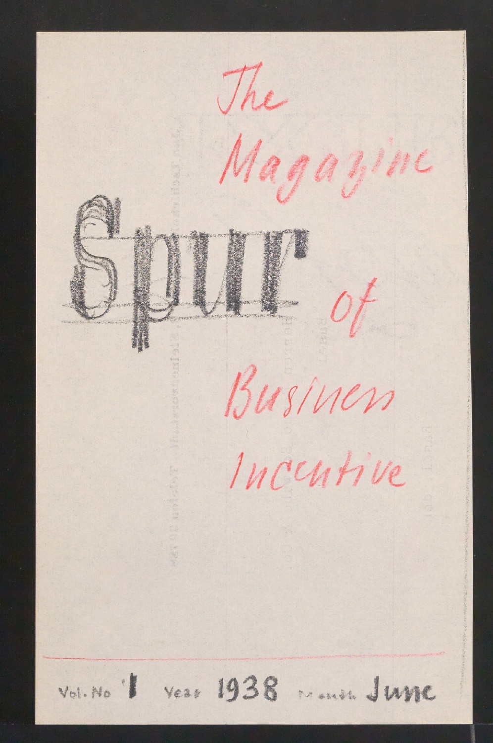 Entwürfe für die Titelseite von Spur — Blatt 9