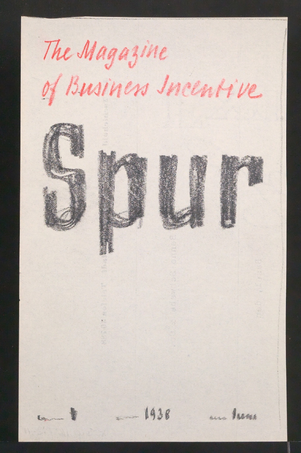 Entwürfe für die Titelseite von Spur — Blatt 15