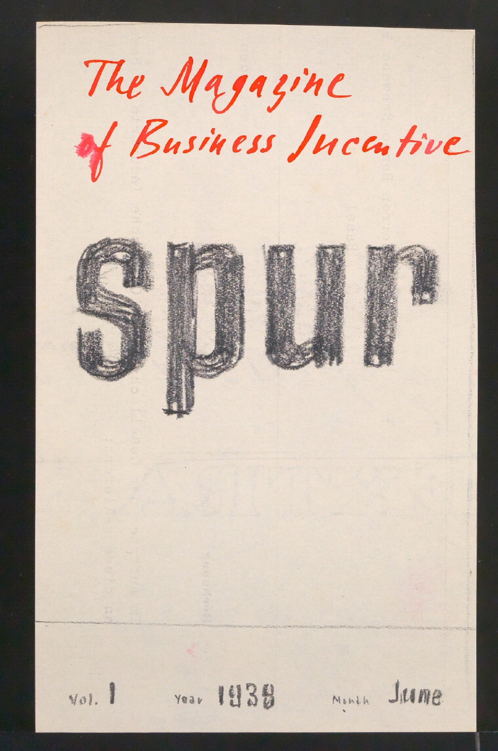 Entwürfe für die Titelseite von Spur — Blatt 17