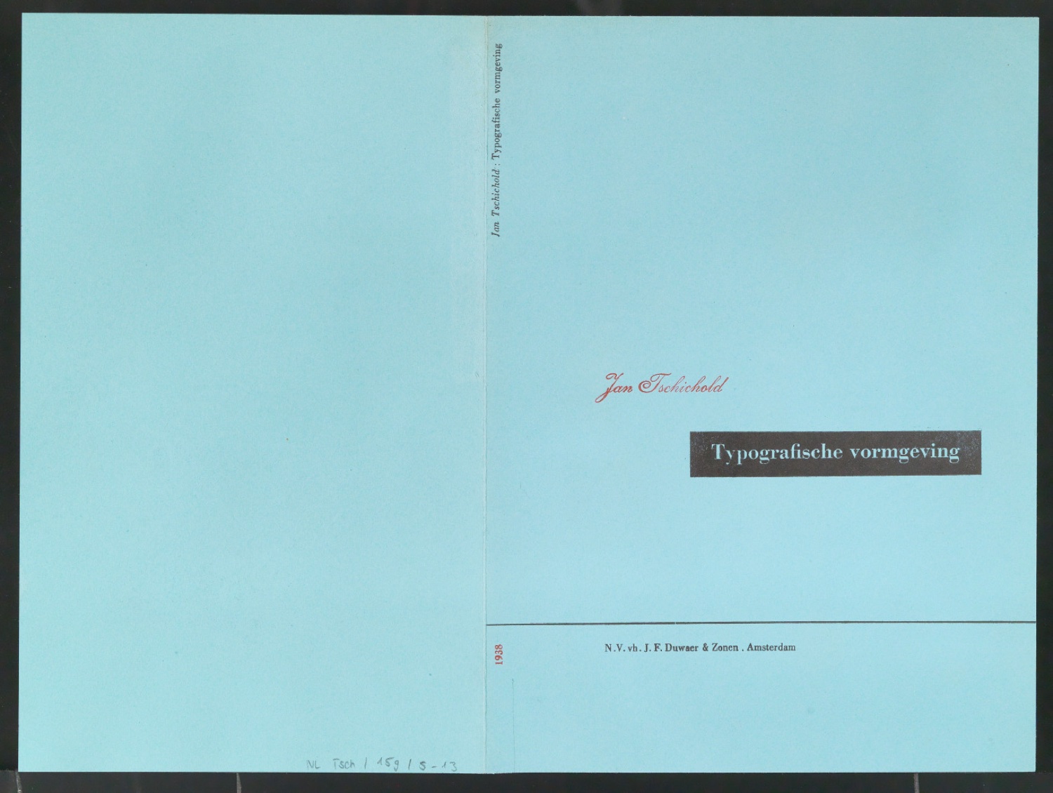 Probedrucke für den Bucheinband von Typografische vormgeving — Blatt 3