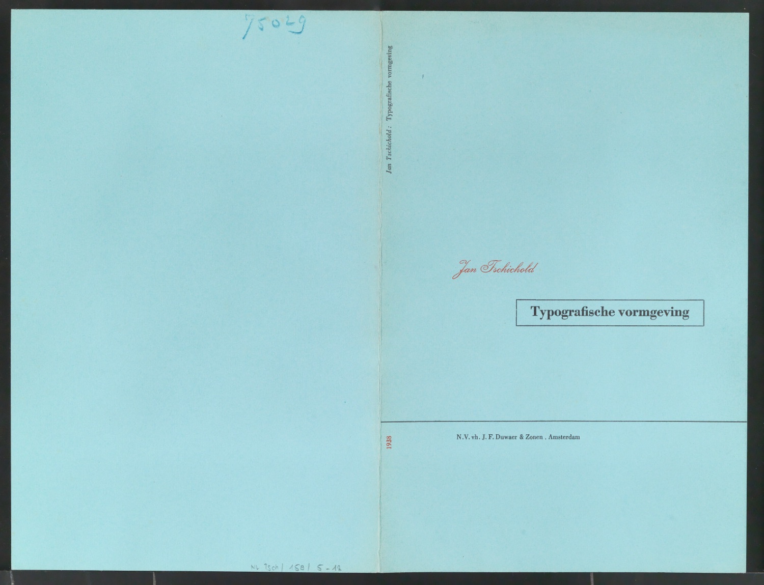 Probedrucke für den Bucheinband von Typografische vormgeving — Blatt 5