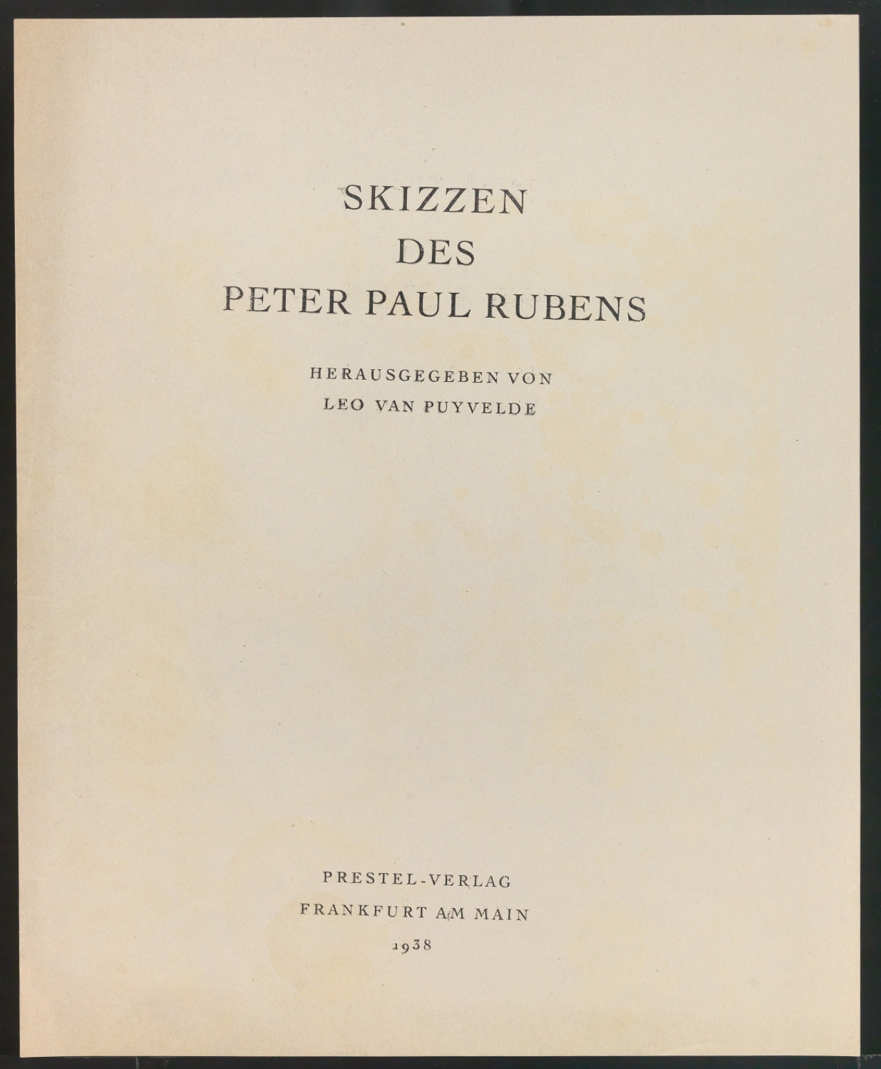 Probedruck für das Titelblatt von Skizzen des Peter Paul Rubens — Blatt 1