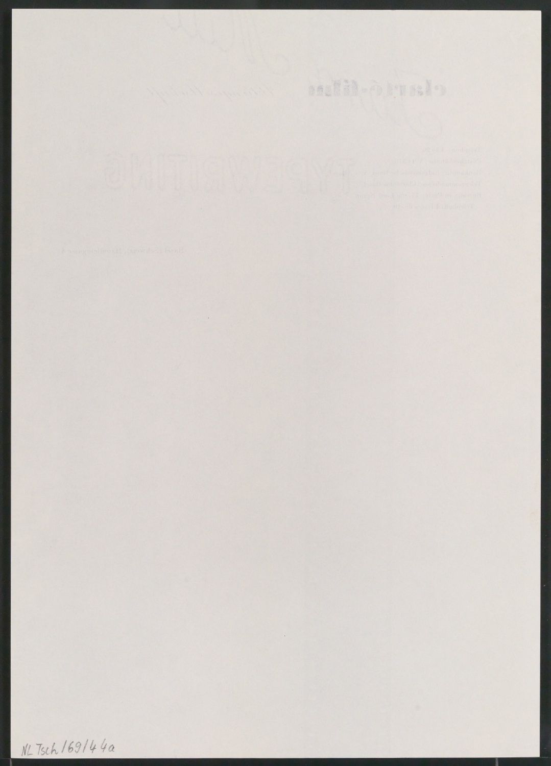 Briefbogen für Clarté-Film Aktiengesellschaft — Blatt 2