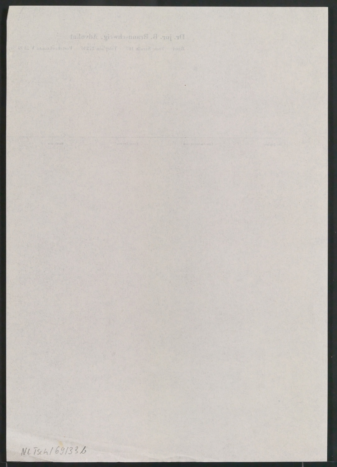 Briefbogen für Dr. jur. B. Braunschweig, Advokat — Blatt 4