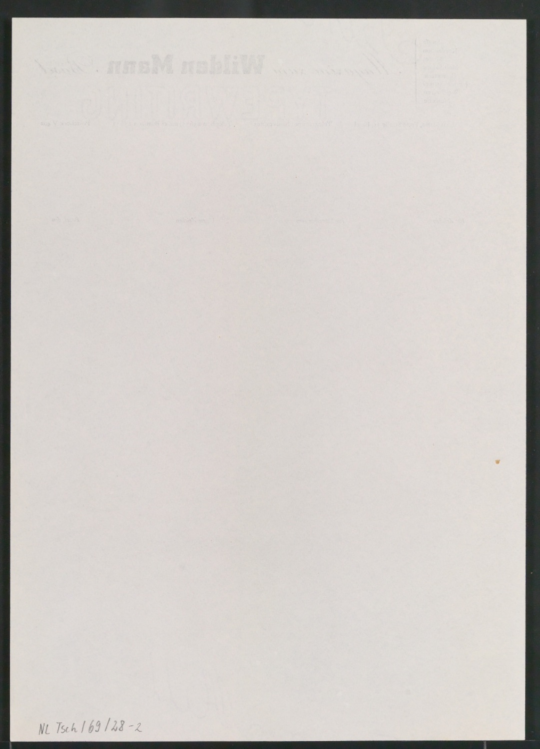 Briefbogen für Magazine zum Wilden Mann — Blatt 4