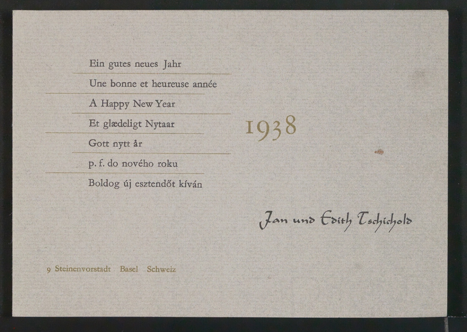 Probedrucke von Neujahrswunsch 1938 — Blatt 22