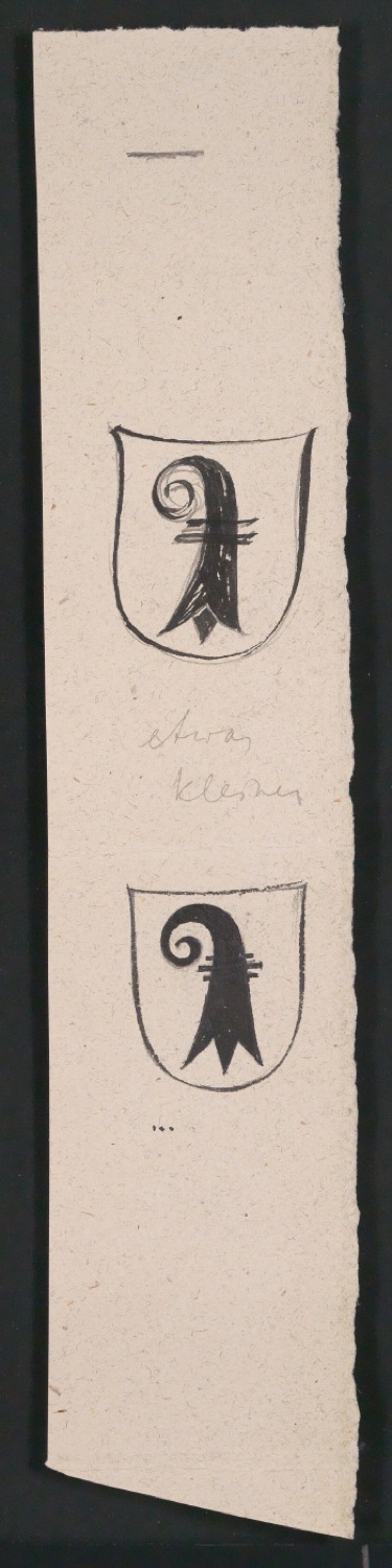 Entwurfszeichnungen von Stadtwappen Basel für Basler Adressbuch 1937 — Blatt 3