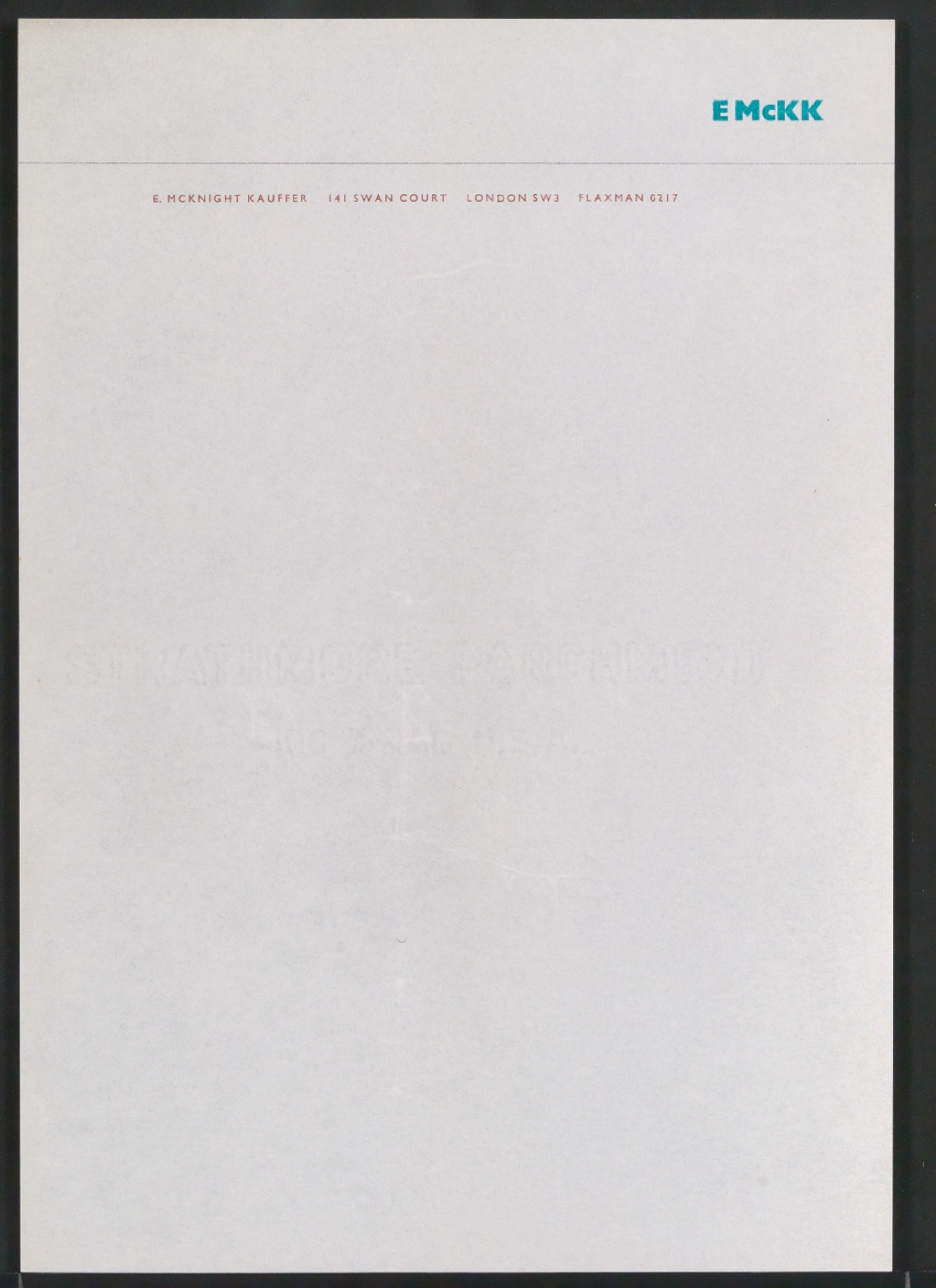 Skizzenentwurf und Probedrucke von Briefbogen für Edward McKnight Kauffer — Blatt 5