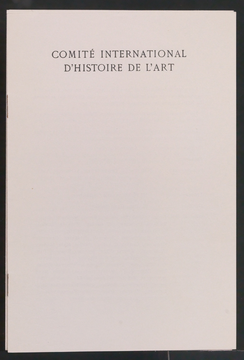Korrekturfahne von Comité International d'historie de l'art - Reglement Constitutif — Blatt 4