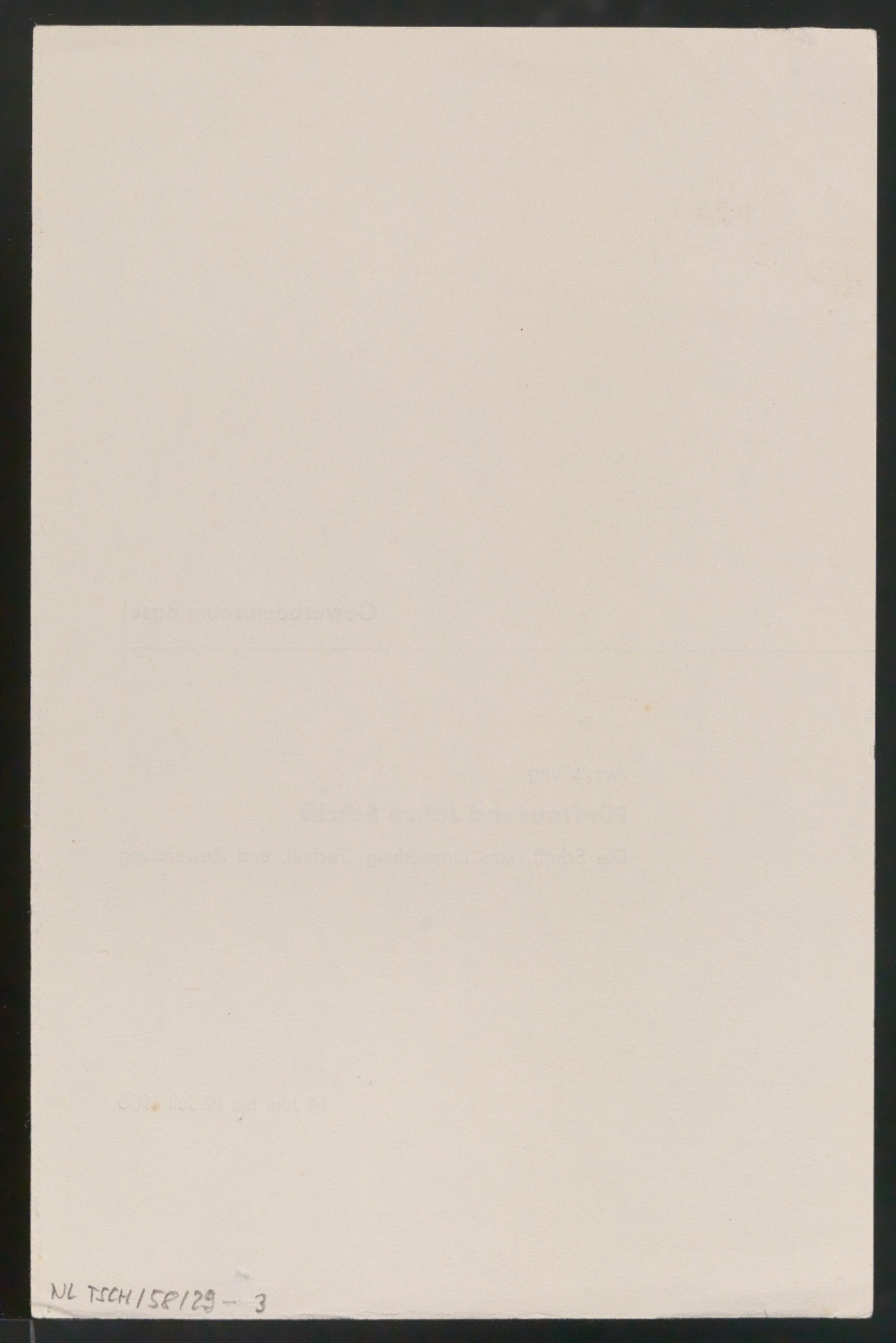 Probedrucke von Umschlag für Ausstellung: Fünftausend Jahre Schrift — Blatt 2