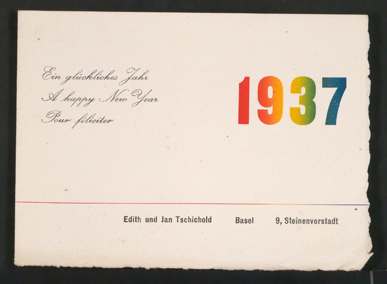 Probedrucke von Neujahrswunsch 1937 — Blatt 3