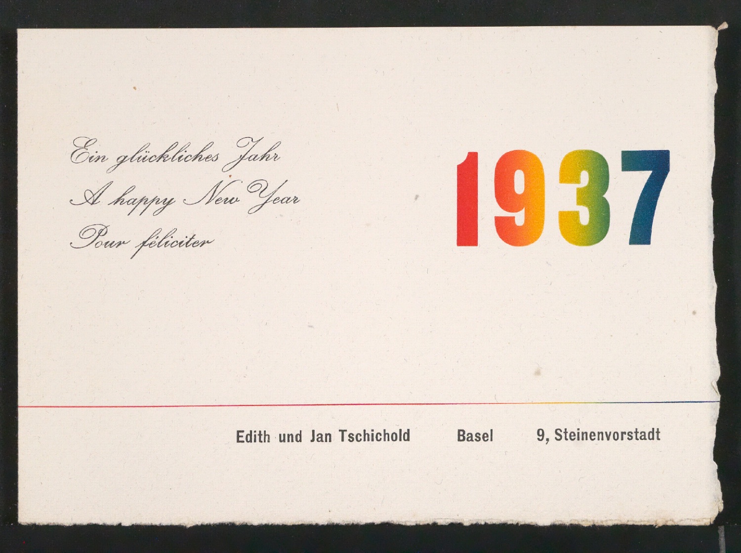 Probedrucke von Neujahrswunsch 1937 — Blatt 9