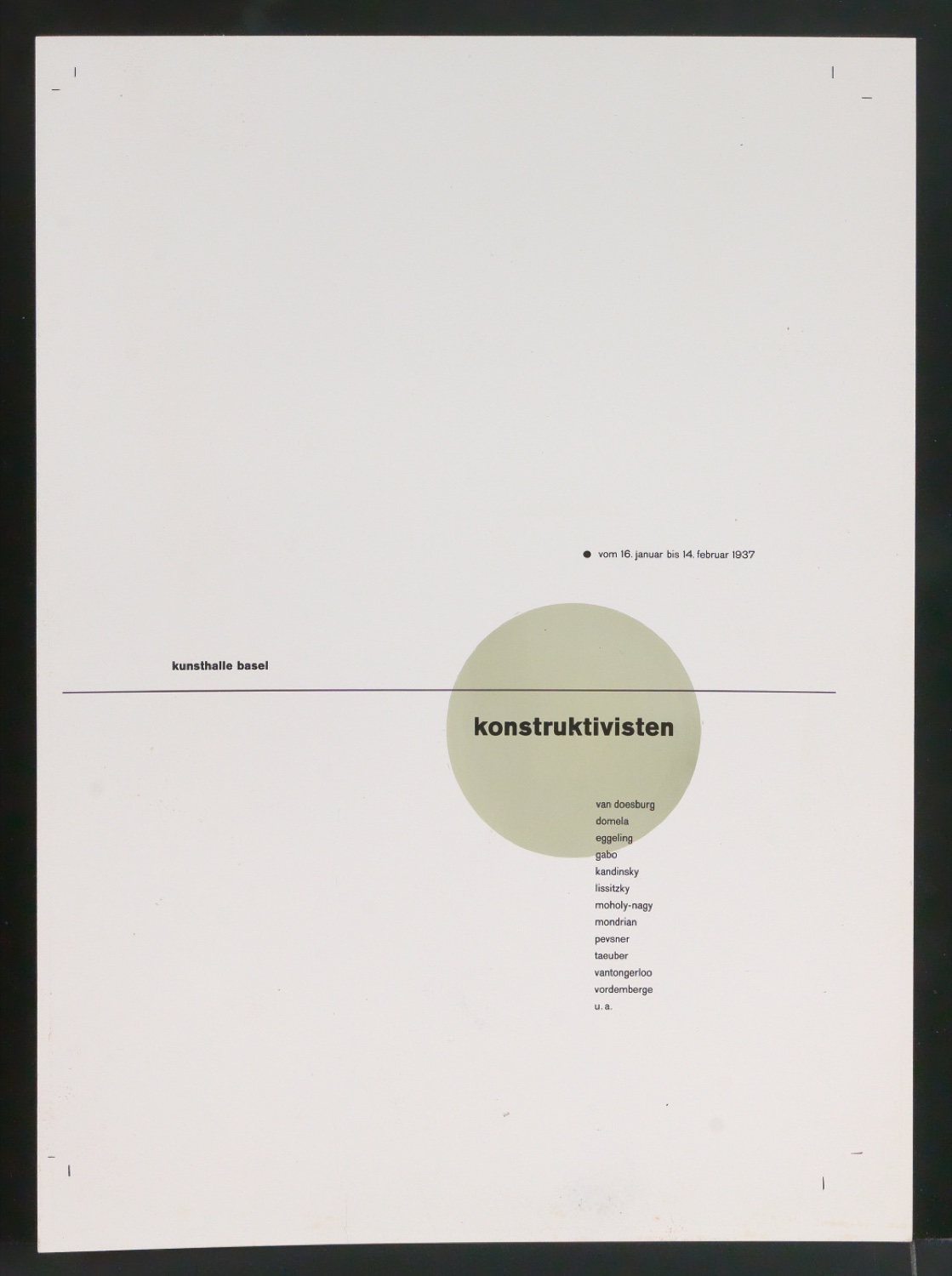 Reproduktion von Ausstellungsplakat konstruktivisten — Blatt 1