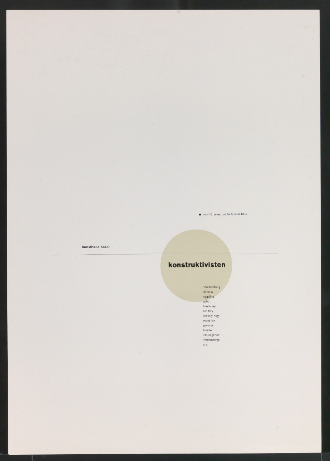 Reproduktion von Ausstellungsplakat konstruktivisten — Blatt 3