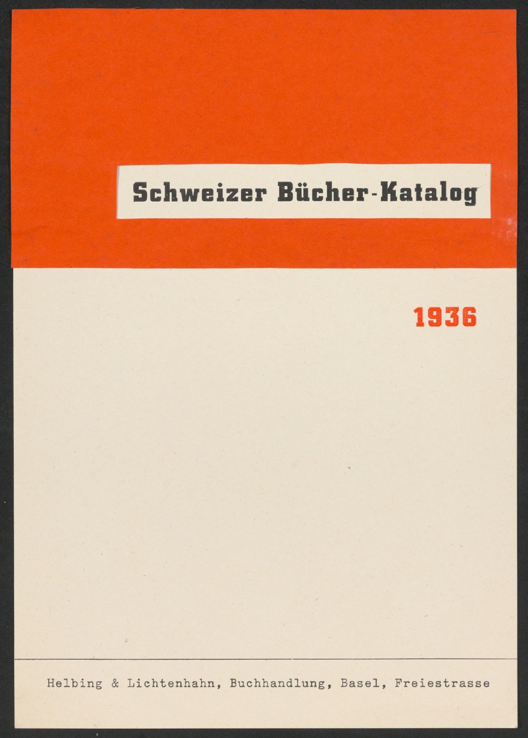 Entwürfe für den Umschlag von Schweizer Bücher-Katalog — Blatt 1