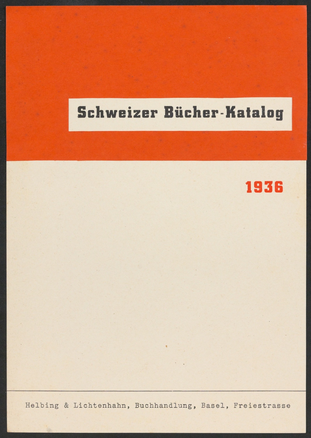 Entwürfe für den Umschlag von Schweizer Bücher-Katalog — Blatt 5