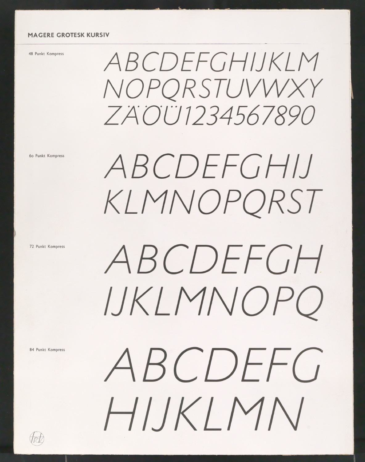 Montierte Kontaktabzüge Uhertype Standard-Grotesk für Uhertype Prospekt — Blatt 3