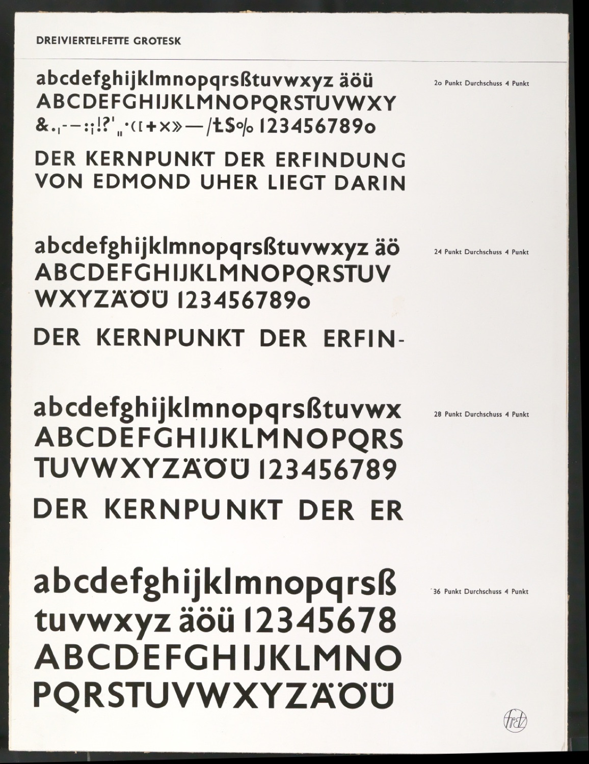 Montierte Kontaktabzüge Uhertype Standard-Grotesk für Uhertype Prospekt — Blatt 5