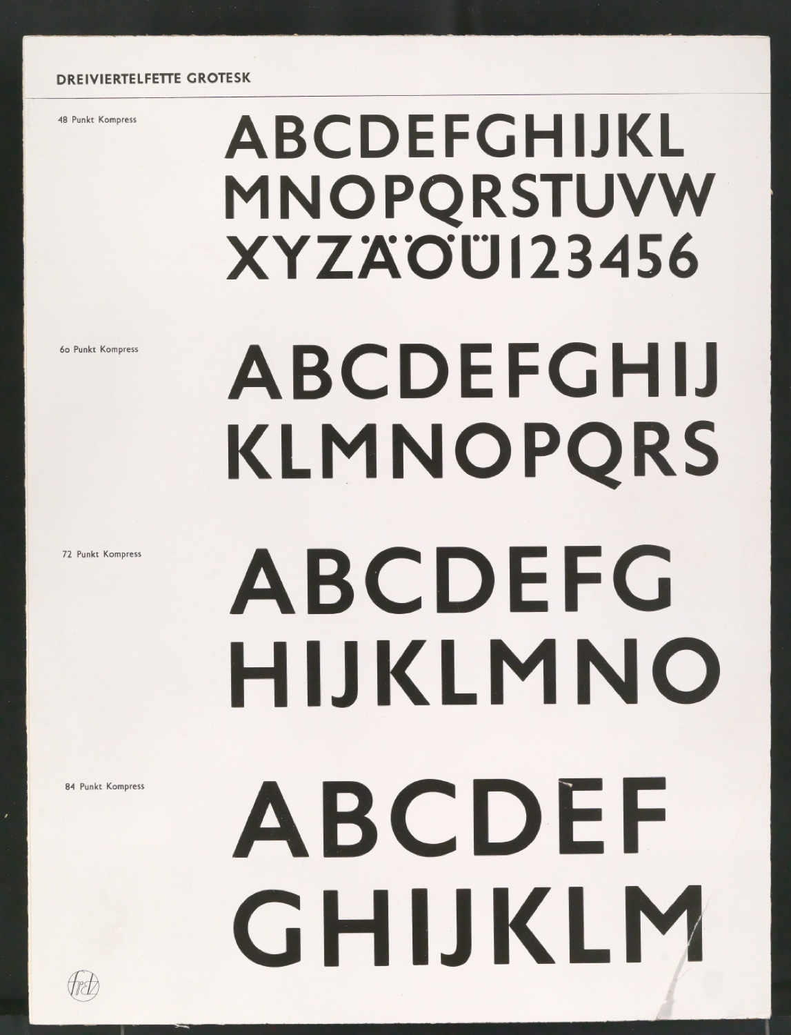 Montierte Kontaktabzüge Uhertype Standard-Grotesk für Uhertype Prospekt — Blatt 7