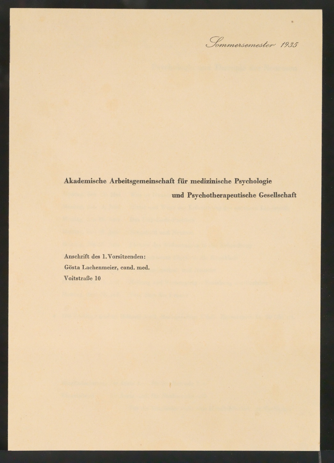 Illustration Akademische Arbeitsgemeinschaft für Typographische Gestaltung — Blatt 1