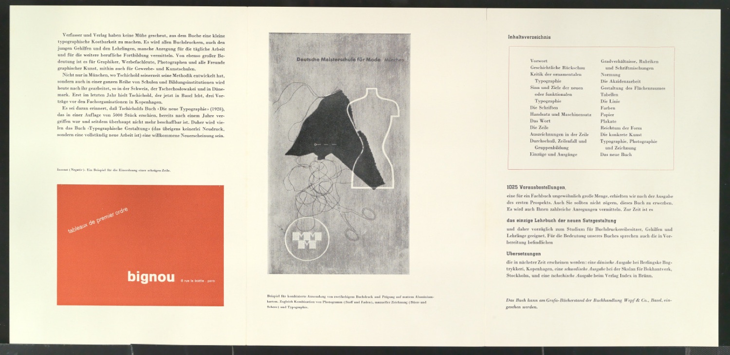 Probedrucke von Bestellscheinen für Typographische Gestaltung — Blatt 4