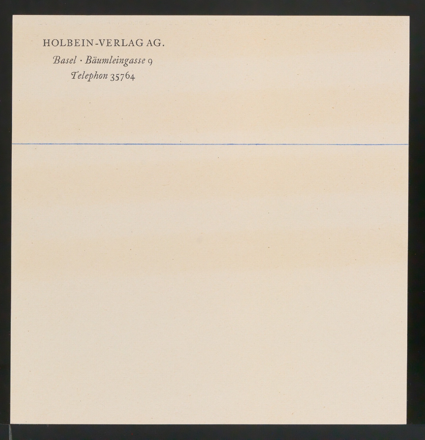 Vordruck für Kurzbrief von Holbein Verlag — Blatt 1