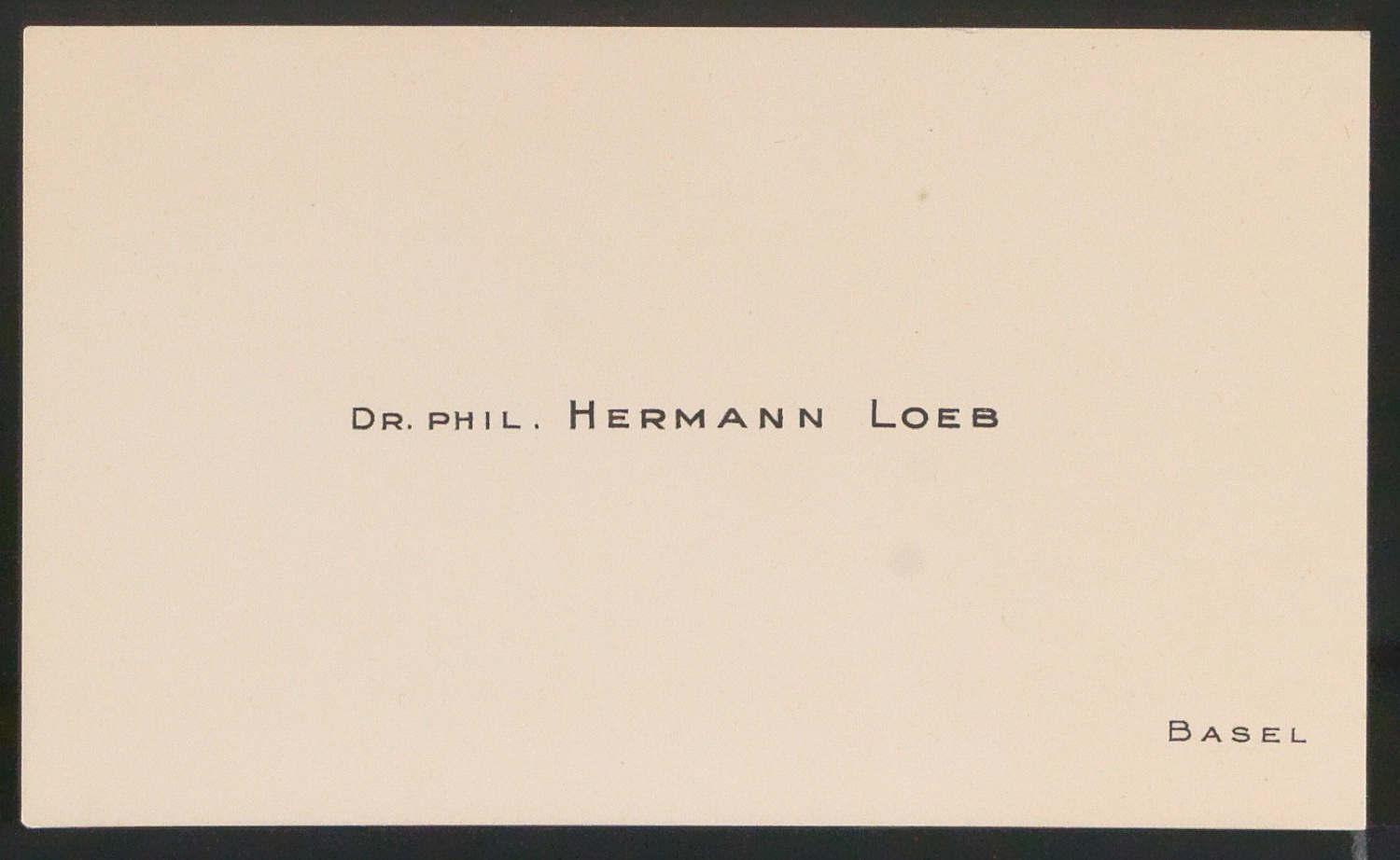 Visitenkarten für Hermann Loeb — Blatt 3
