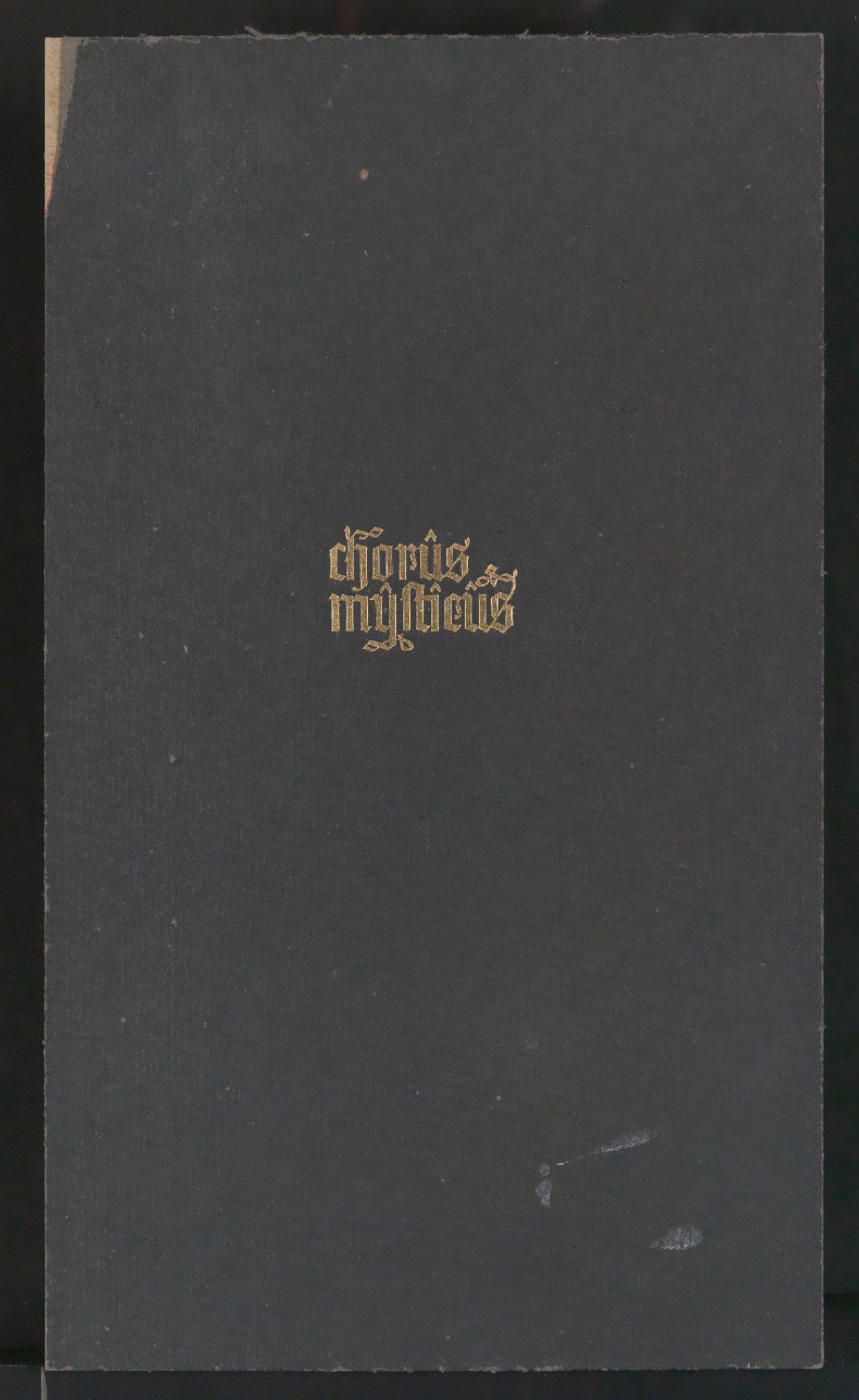 Teil einer Einbanddecke Chorus Mysticus — Blatt 1