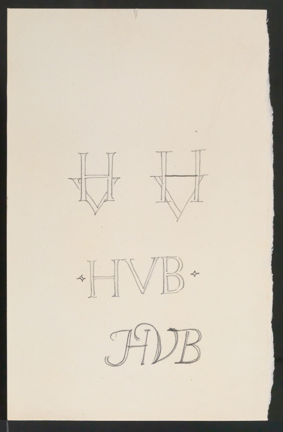 Skizzenentwürfe von Verlegermarke für Holbein Verlag — Blatt 7