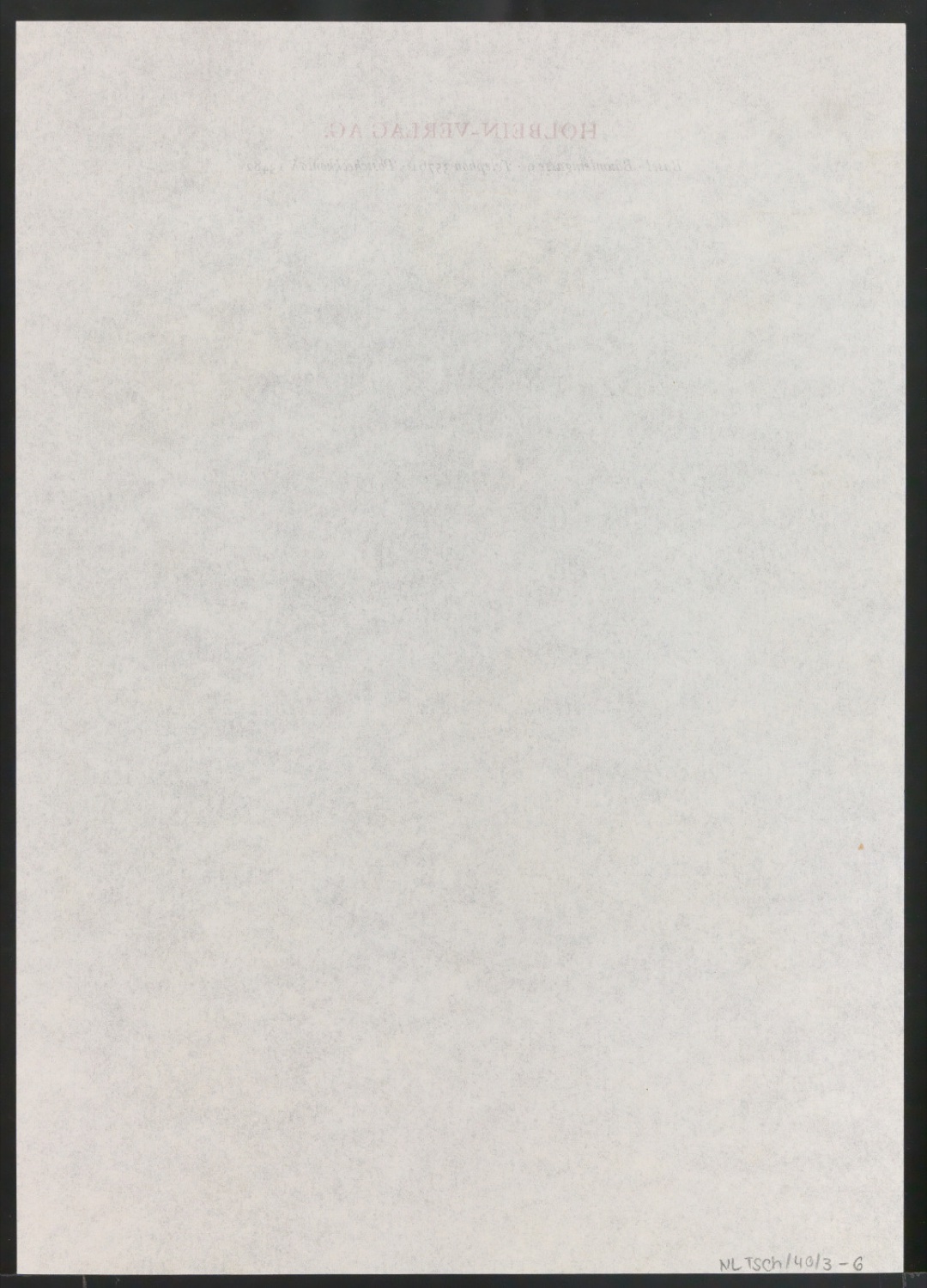Probedrucke von Briefbögen für den Holbein-Verlag — Blatt 2