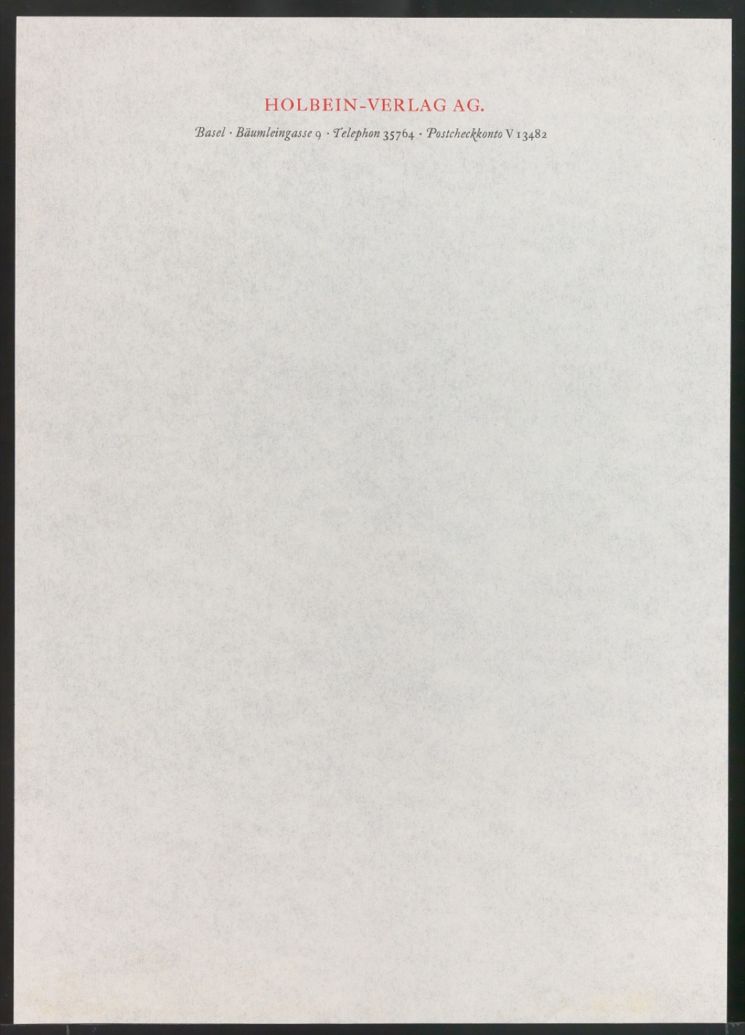 Probedrucke von Briefbögen für den Holbein-Verlag — Blatt 3