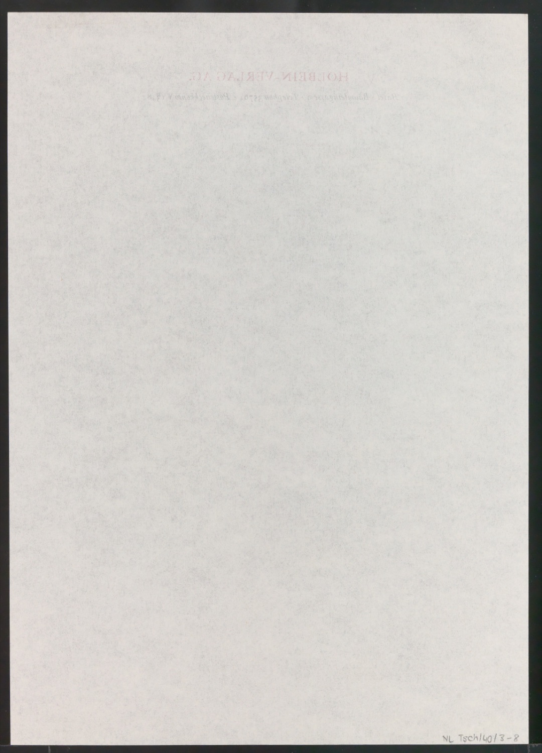 Probedrucke von Briefbögen für den Holbein-Verlag — Blatt 6