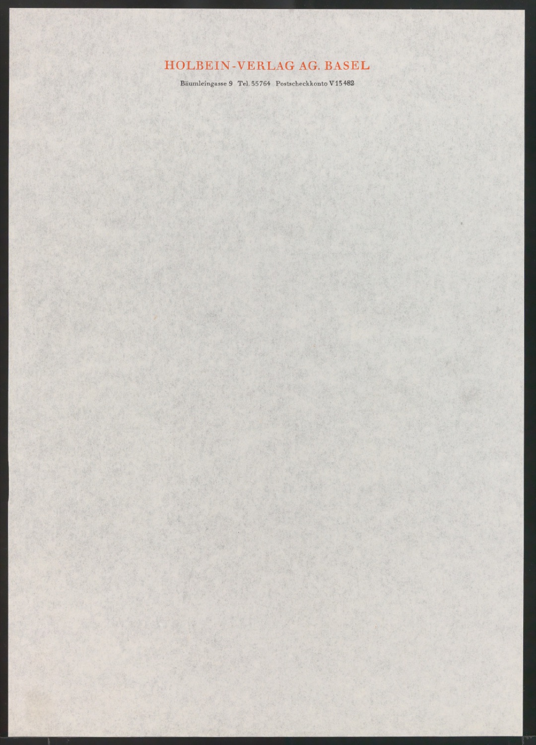 Probedrucke von Briefbögen für den Holbein-Verlag — Blatt 7