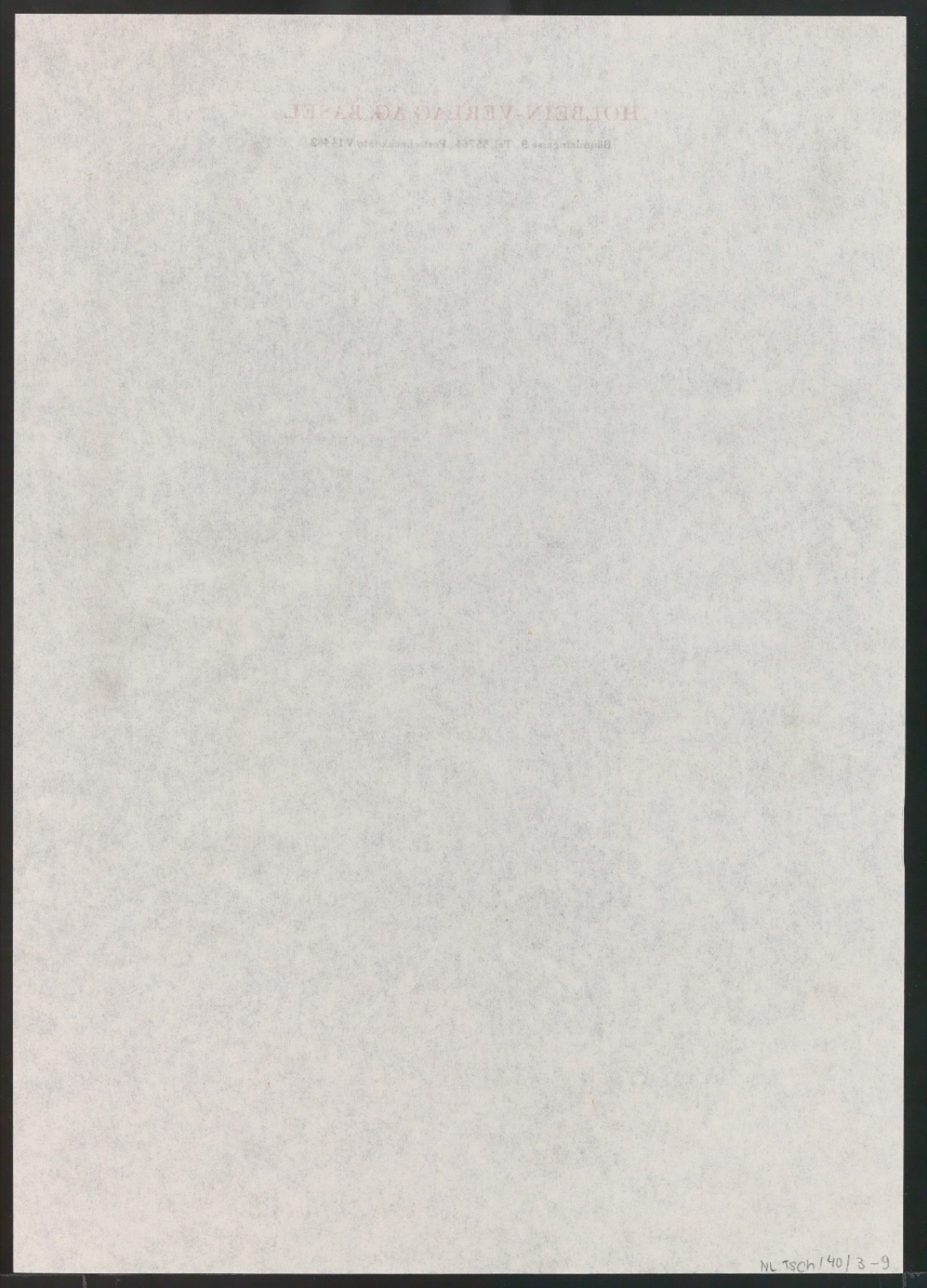 Probedrucke von Briefbögen für den Holbein-Verlag — Blatt 8