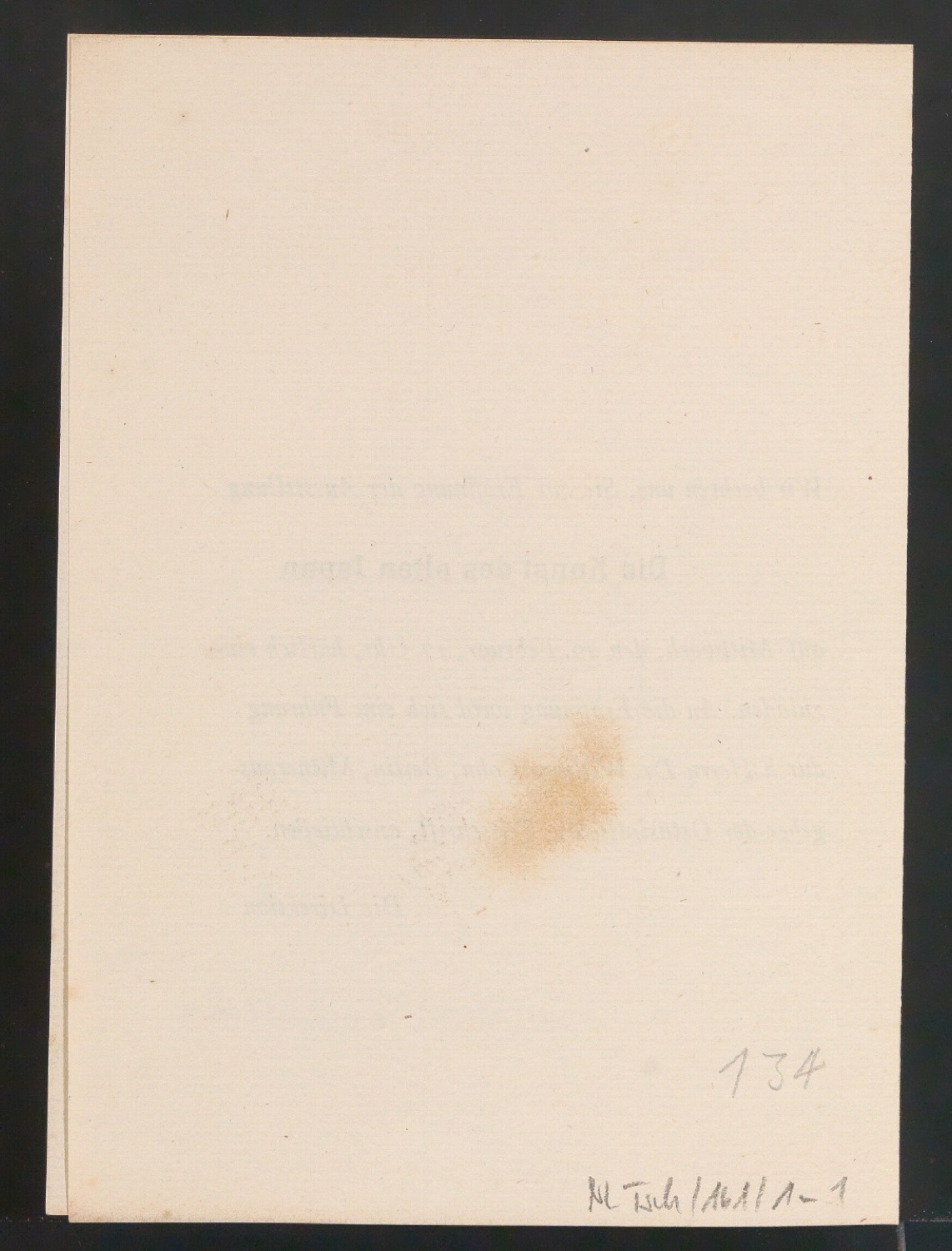 Einladungskarte zur Ausstellungseröffnung Die Kunst des alten Japan — Blatt 3