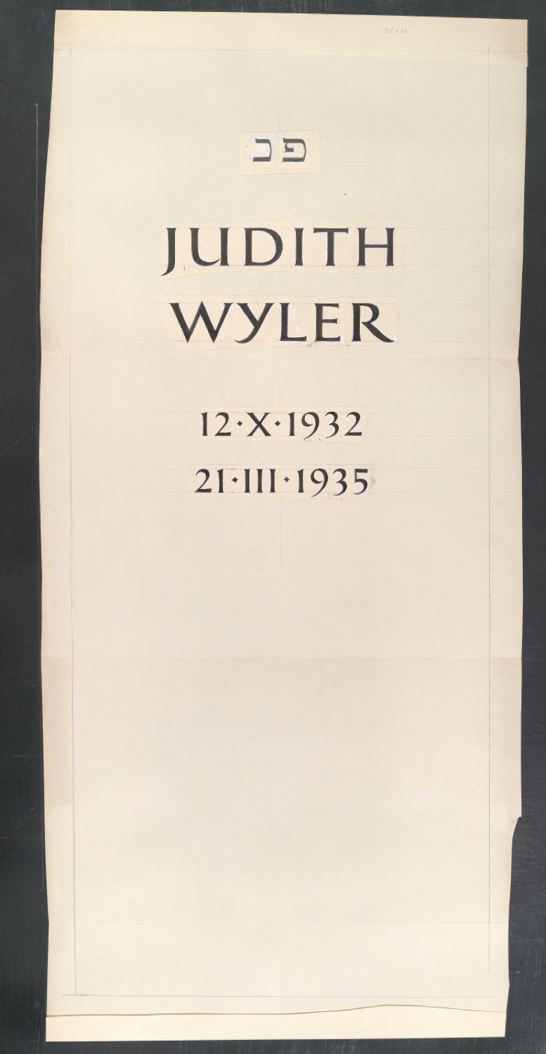 Entwürfe von Grabinschriften für Judith Wyler, Karl Schwabe und Emilie Schwabe — Blatt 1