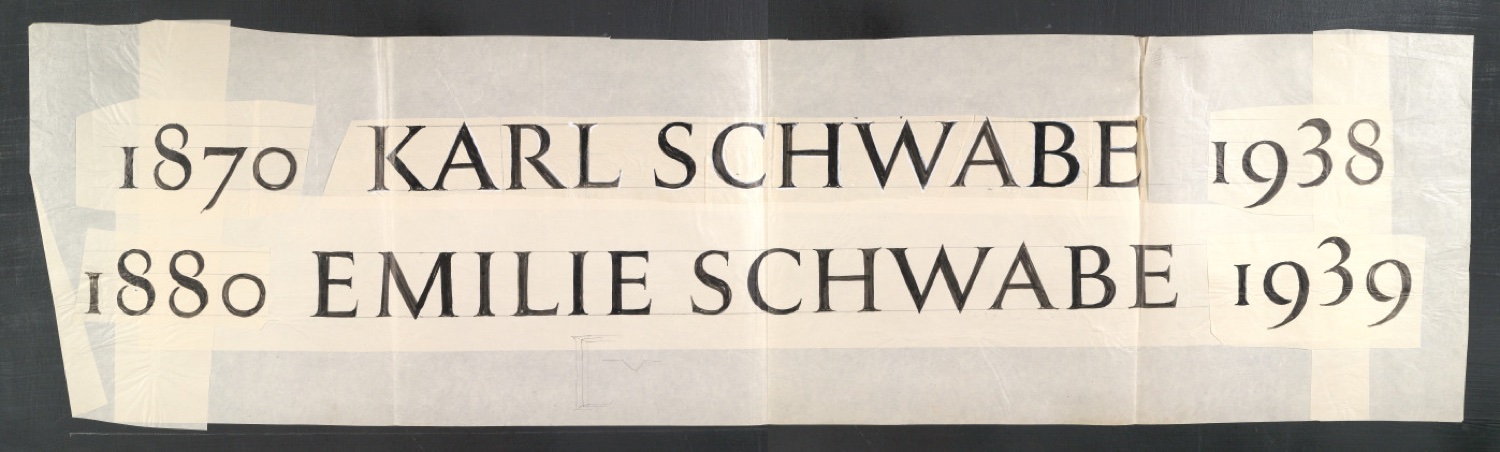 Entwürfe von Grabinschriften für Judith Wyler, Karl Schwabe und Emilie Schwabe — Blatt 3