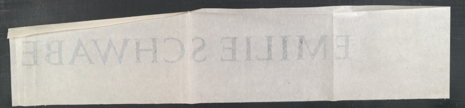 Entwürfe von Grabinschriften für Judith Wyler, Karl Schwabe und Emilie Schwabe — Blatt 8
