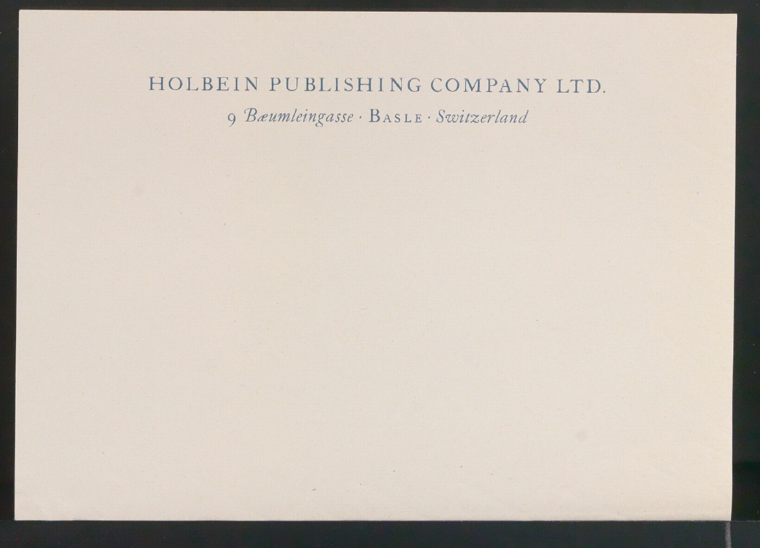 Vordrucke verschiedener Adress-Etiketten für den Holbein-Verlag — Blatt 3