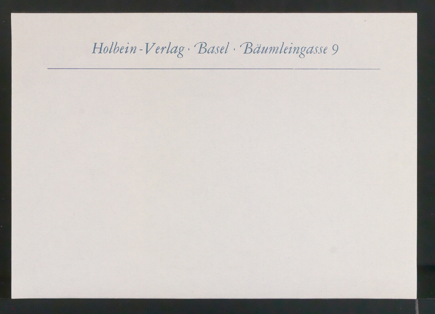 Vordrucke verschiedener Adress-Etiketten für den Holbein-Verlag — Blatt 7