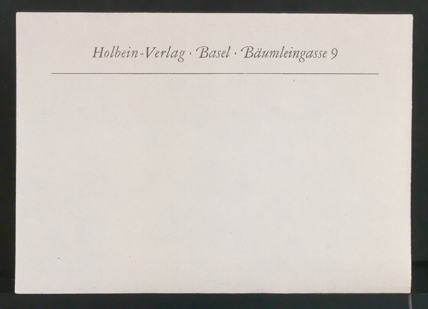 Vordrucke verschiedener Adress-Etiketten für den Holbein-Verlag — Blatt 9