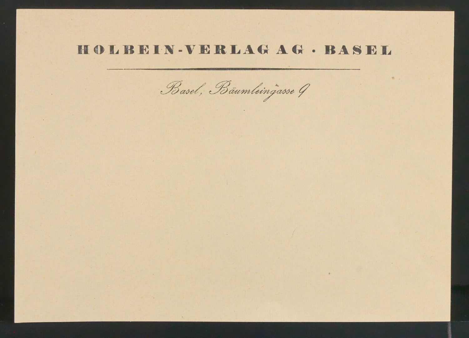 Vordrucke verschiedener Adress-Etiketten für den Holbein-Verlag — Blatt 11
