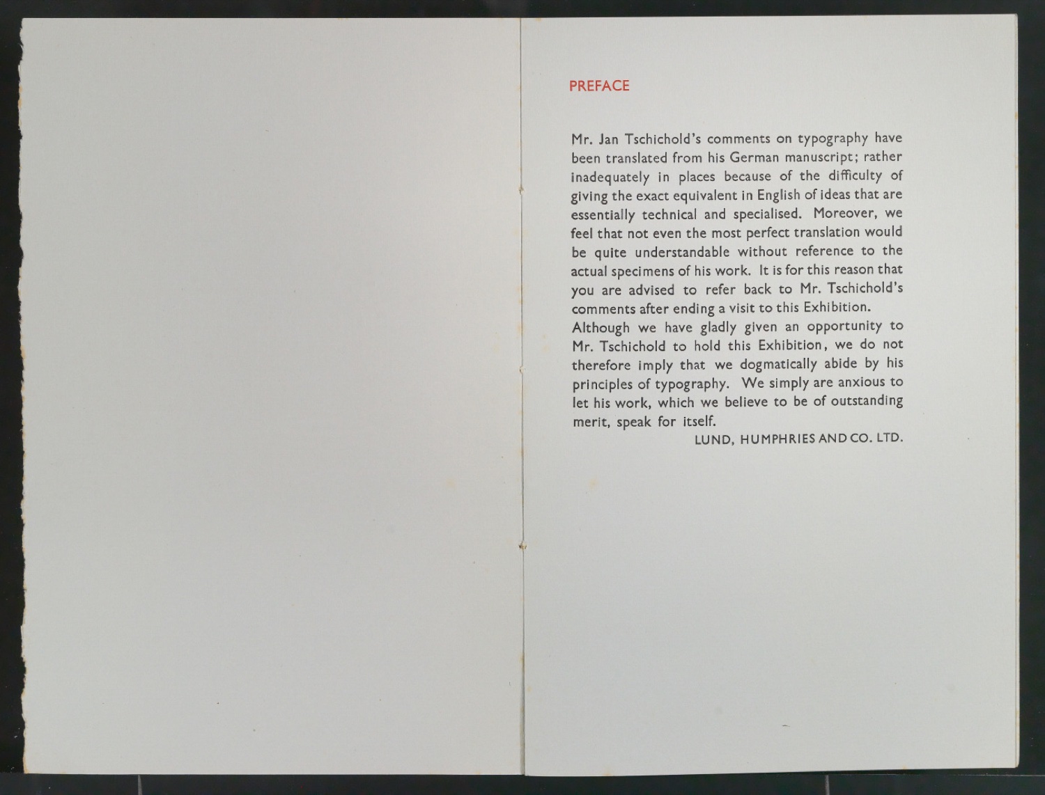 Typographical Works of Jan Tschichold — Blatt 2