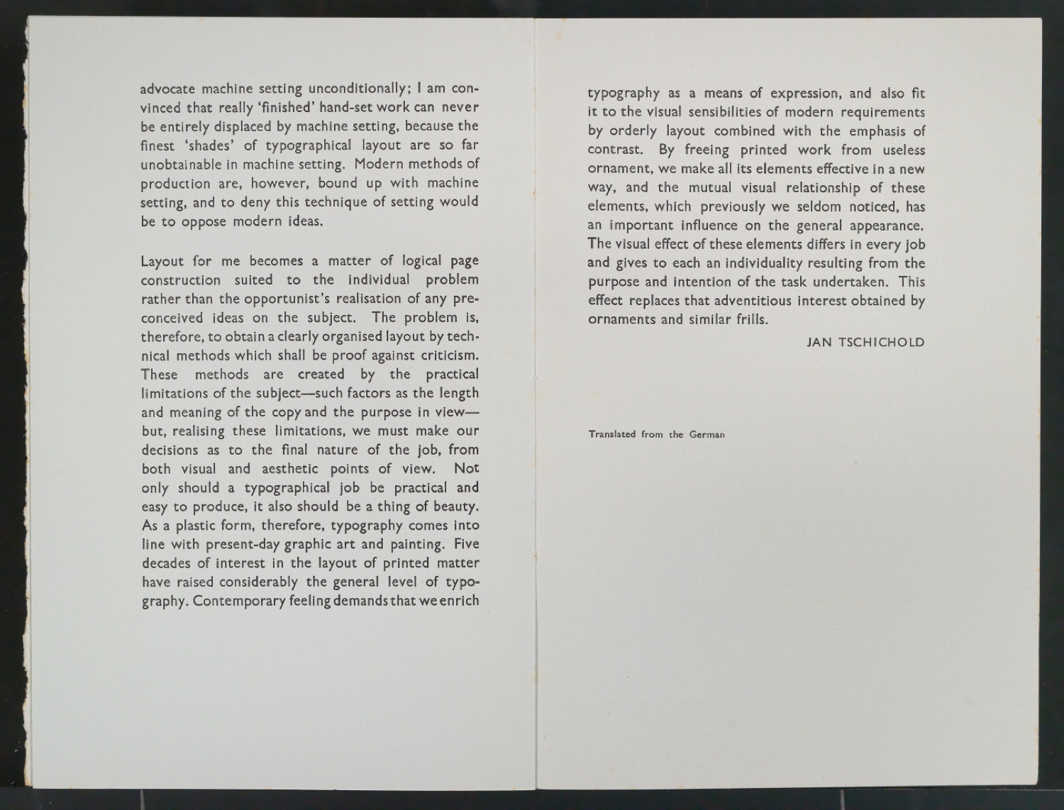 Typographical Works of Jan Tschichold — Blatt 4