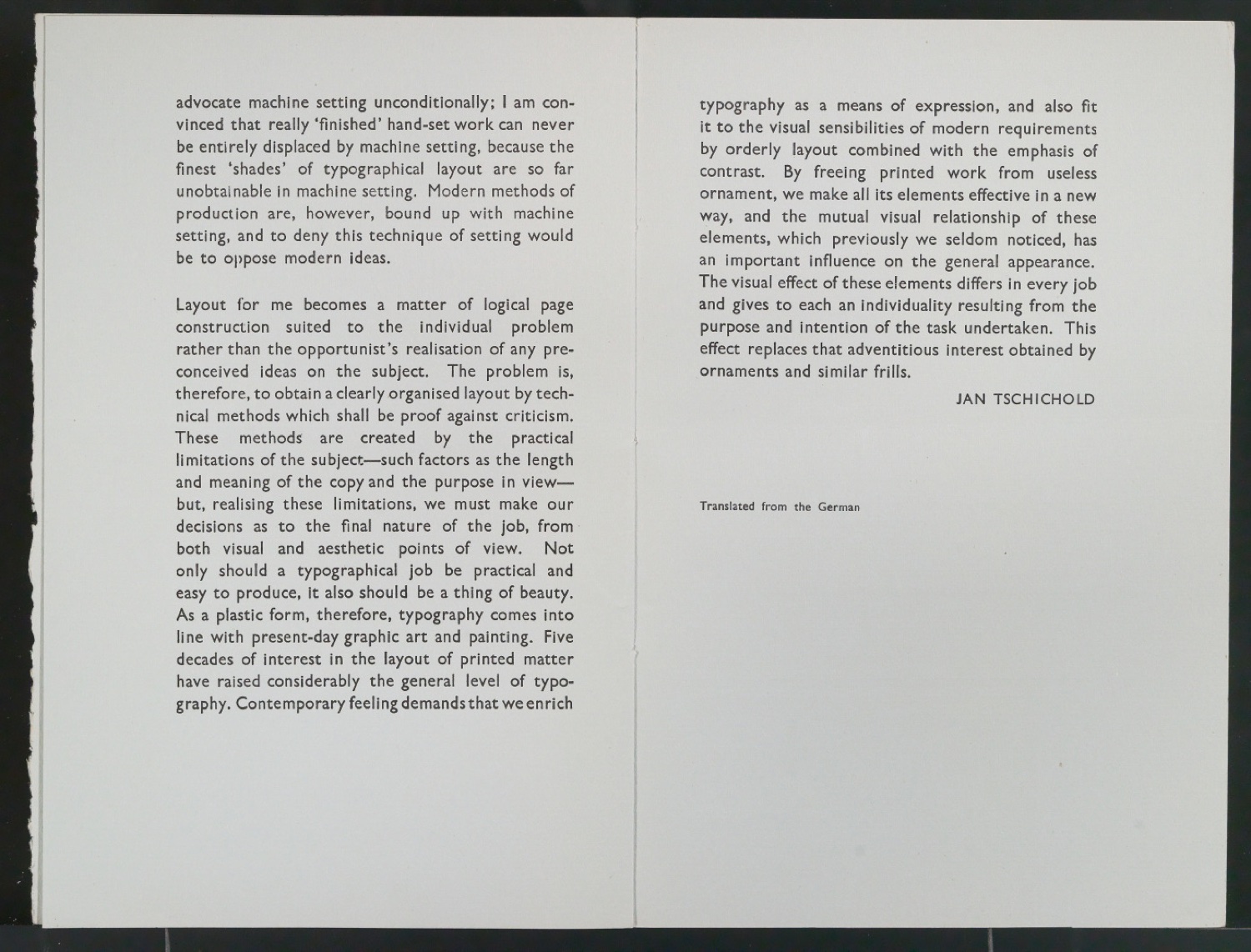 Typographical Works of Jan Tschichold — Blatt 9